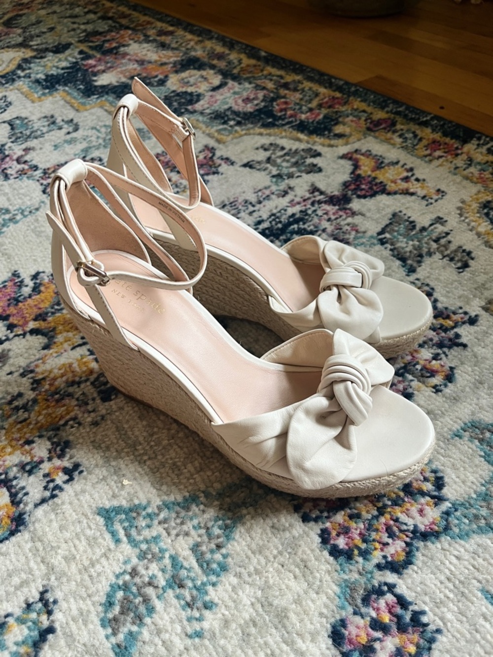 Kate Spade Tianna Platform Wedges in Cream